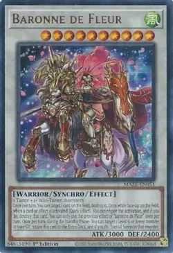 Yugioh! LP Baronne de Fleur - MAZE-EN051 - Ultra Rare - 1st Edition Lightly Play - Image 1
