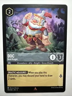 Doc - Bold Knight 193/204 Shimmering Skies Regular Disney Lorcana Card NM - Image 1