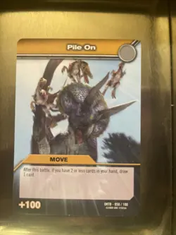 2008 Upper Deck Dinosaur King TCG DKTB-050/100 (+100) Pile On Trading Card - Image 1