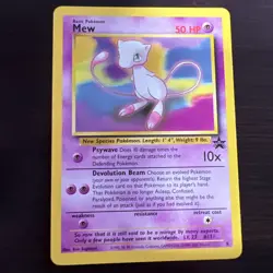 Pokemon TCG WoTC Pokemon Card Mew #8 Black Star Promo Rare (Non Holo) - Image 1
