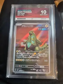 ACE 10 Iron Thorns 077/071 | Cyber Judge Art Rare Japanese Pokemon Card GEM MINT - Image 1