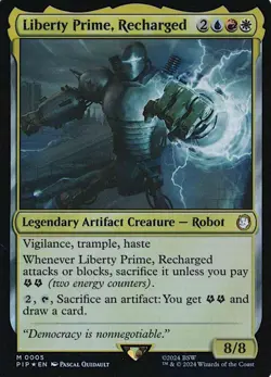 Liberty Prime, Recharged (Foil) Universes Beyond: Fallout Mint MTG Card - Image 1