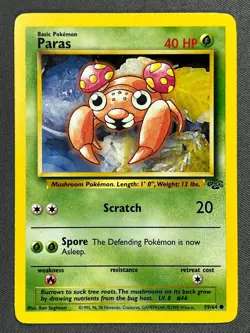 Paras 59/64 Base Set Series Jungle Common 1999 Pokemon Card TCG WOTC NM - Image 1