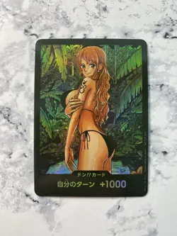 One Piece Nami Waifu Doujin Card Goddess Stroy Waifu ACG DIY Don Glossy Foil - Image 1