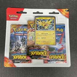 Pokemon Cards Scarlet Violet Surging Sparks 3 Pack Booster Blister Zapdos New - Image 1