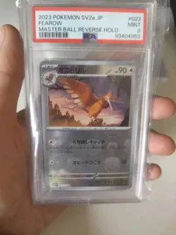 Pokemon 151 Gem Mint Reverse Holo Fearow Card PSA 9 022/165 Master Ball - Image 1