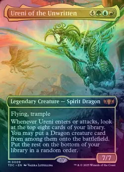 FOIL Ureni of the Unwritten (Commander: Tarkir: Dragonstorm) - Borderless - NM - Image 1