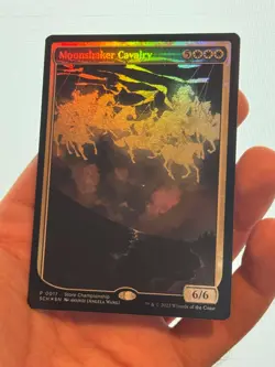 1X TEXTLESS FOIL Moonshaker Cavalry MINT MTG Magic Full Art SCH PROMO EDH CEDH - Image 2