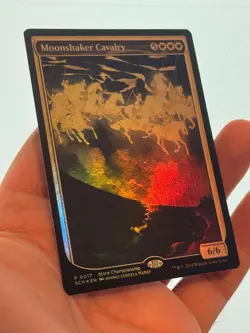 1X TEXTLESS FOIL Moonshaker Cavalry MINT MTG Magic Full Art SCH PROMO EDH CEDH - Image 3