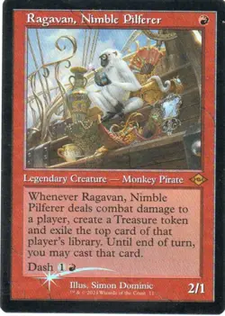 MTG: Modern Horizons 2: Foil Retro Frame Ragavan, Nimble Pilferer: LP Condition - Image 1