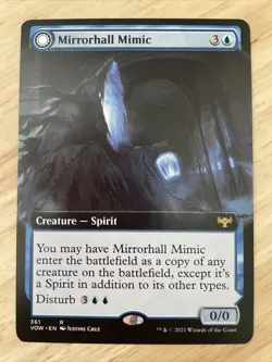 MTG Mirrorhall Mimic/Ghastly Mimicry Crimson VOW #361 Extended Art Regular NM/M - Image 1