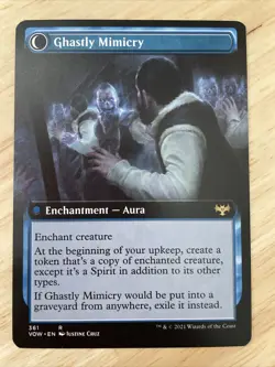 MTG Mirrorhall Mimic/Ghastly Mimicry Crimson VOW #361 Extended Art Regular NM/M - Image 2