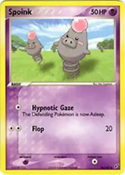 Spoink - 76/107 Common Ex Deoxys Pokemon Card EXC-NM - Image 1