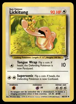 LICKITUNG - 48/130 - BASE SET 2 WOTC POKEMON 2000 - LP - Image 1