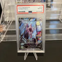 MEWTWO V 072 POKEMON GO 2022 FULL ART PSA 8 NM - Image 1