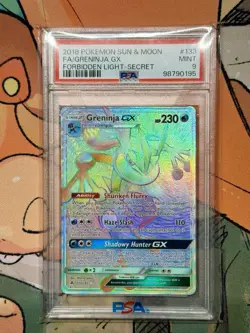 Pokemon Sun & Moon 2018 Forbidden Light Greninja Gx Secret Rare PSA 9 133/131 - Image 1