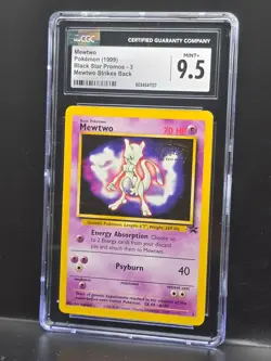 Mewtwo 1999 Pokemon Black Star Promos Movie CGC 9.5 WB Gold Stamp PSA CrossoverU - Image 2