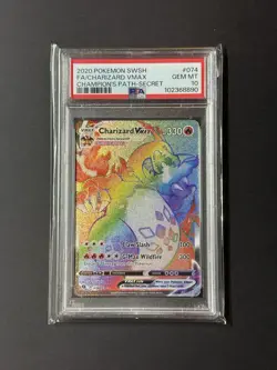 Pokemon Charizard VMAX Champion's Path SCR #74 PSA 10 Gem Mint - Image 1