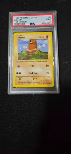 PSA 9 MINT - Diglett #47 [1st Edition Shadowless] Pokemon TCG Base Set 1999 - Image 1
