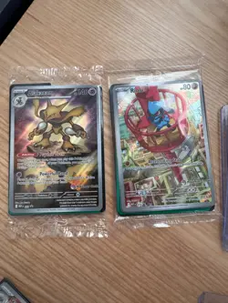 SEALED Alakazam 009 & Riolu 010 Mega Evolution ETB Pokemon Center Promo Set of 2 - Image 1