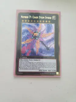Yugioh Number C9: Chaos Dyson Sphere nm/lp PGLD-EN022 Secret Rare Premium Gold - Image 1