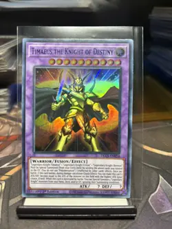 Yu-Gi-Oh! Timaeus the Knight of Destiny 1st Ed. DLCS-EN054 Ultra (Blue) NM x1 - Image 1