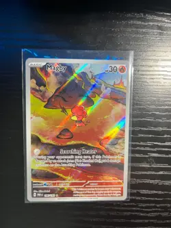 Magby 186/182 Paradox Rift Full Art Ultra Rare Holo Pokemon Card NM - Image 1