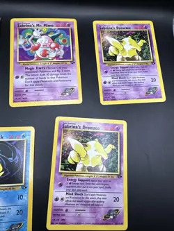 Pokemon TCG 5 Card Pokemon Sabrina’s Gym Challenge/Heroes Lot - Image 3