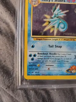 Pokemon TCG Misty's Seadra Prerelease Holo Card 9/132 WOTC 2000 Gym Heroes - Image 3