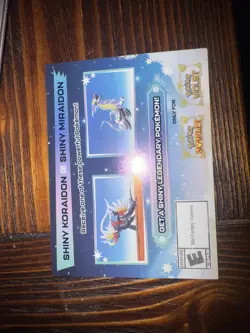 Pokemon Scarlet And Violet Code Card Shiny Koraidon or Miraidon UNSCRATCHED! - Image 1