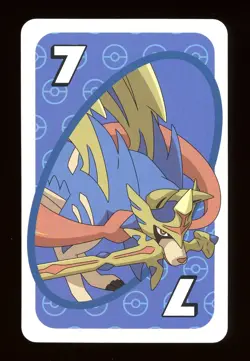 Zacian BLUE #7 Pokemon Mattel Original Japanese UNO Card Near Mint - Image 1