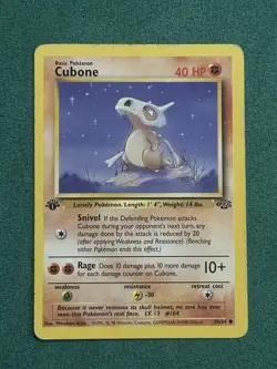 Pokemon TCG Cubone Jungle Card 50/64 Regular Common 1st Edition - Image 1
