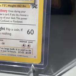 Dragonite Pokemon Kids WB The First Movie Promo Card Black Star Promo #5 - Image 3