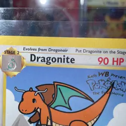 Dragonite Pokemon Kids WB The First Movie Promo Card Black Star Promo #5 - Image 4