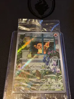 Scarlet & Violet Charmander Promo Card SVP 044 AR IR OBF ETB Sealed - Image 1