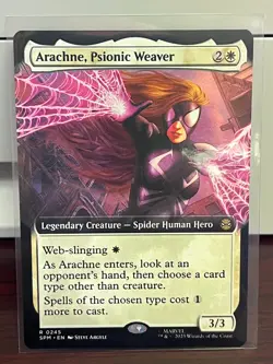 Arachne, Psionic Weaver NON-FOIL EXTENDED MTG Spiderman Magic Card - Image 1