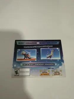Pokemon Scarlet and Violet Shiny Koraidon OR Miraidon Gamestop Promo Card Code - Image 1