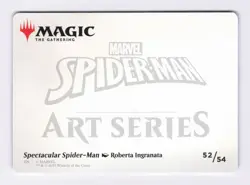 Spectacular Spider-Man (Black) Art Card 52/54 MTG Marvel's Spider-Man (AASPM) - Image 2