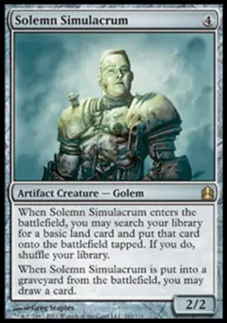 Solemn Simulacrum - Light Play MTG Commander - Image 1