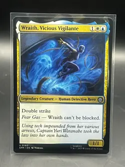 MTG Spider-Man U Wraith, Vicious Vigilante #0160 - Image 1