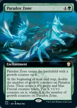 Paradox Zone (Extended Art) - Light Play MTG Commander 2021 Strixhaven - Image 1