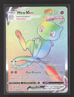 Pokemon Fusion Strike Mew VMAX (Secret) rare rainbow #268 - Image 1