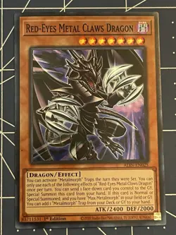 Red-Eyes Metal Claws Dragon ALIN-EN025 Yugioh Super Rare 1st Edition NM - Image 1