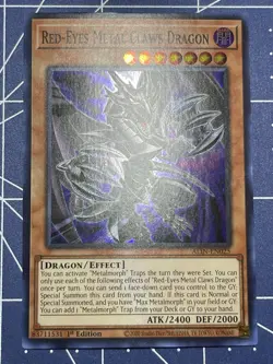 Red-Eyes Metal Claws Dragon ALIN-EN025 Yugioh Super Rare 1st Edition NM - Image 2