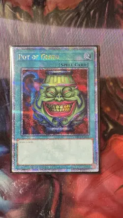Yugioh! Pot Of Greed TBC1-EN001 (quarter Century Rare) NM - Image 1