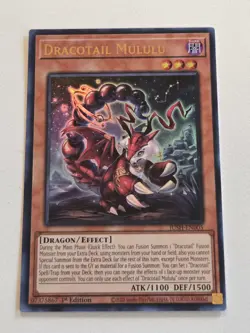 Dracotail Mululu JUSH-EN005 Ultra Rare Yugioh Justice Hunters 1st Edition Mint - Image 1