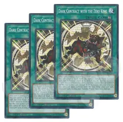 Yugioh - Dark Contract with the Zero King x 3 - 1st Edition NM - Plus Free Holo - Image 1