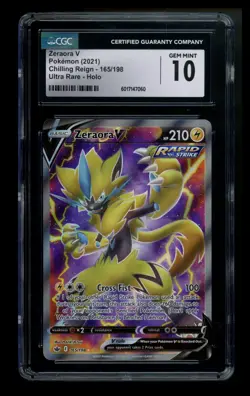 CGC 10 Zeraora V 165/198 Chilling Reign 2021 Ultra Rare Pokemon Card TCG - Image 1