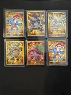 Lot Of 6 Gold Secret Rare Pokemon Cards Rebel Clash, Vivid Voltage - Image 1