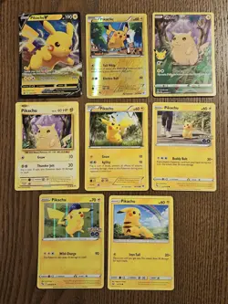 Pokemon Cards TCG Pikachu Cards Lot (8 Cards), Pikachu V, Holo NM 2014-2022 - Image 1